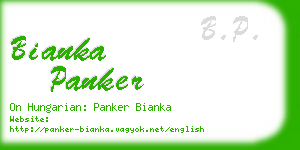 bianka panker business card